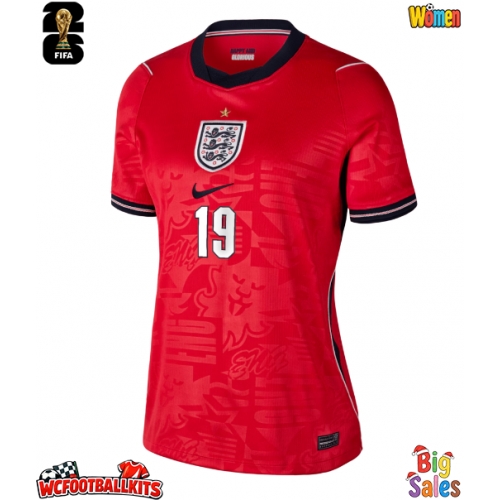 England Ollie Watkins #19 Replica Away Stadium Shirt for Women World Cup 2026 Short Sleeve